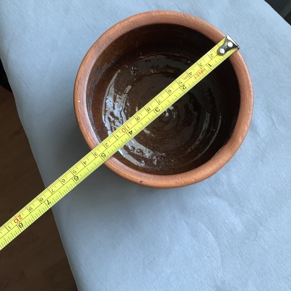 Vintage Rustic Brown Studio Art Pottery Handcarved Bowl - Picture 4 of 6